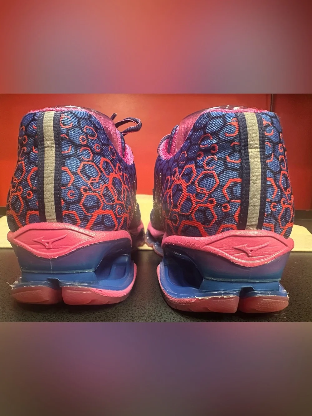Mizuno Wave Prophecy 3 Blue, Pink, Silver, & Black Running Shoes Women’s Sz 9.5